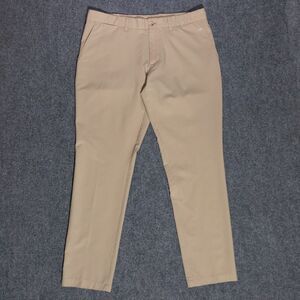 J. Lindeberg Elof Tight Fit Lightweight Golf Pants Men's 34x30 Khaki Performance